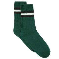 Ambra Chunky Rib Tennis Crew Sock Evergreen