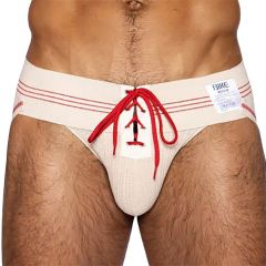 BIKE Vintage Lace-up Jockstrap BAS343 Cream