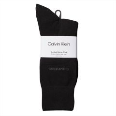 Calvin Klein Dress Flat Knit 6 Pack Socks E91619 Black