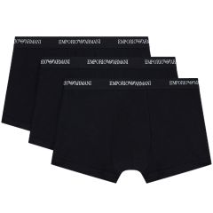 Emporio Armani Stretch Jersey Boxer Briefs 3-Pack EM000259 Black