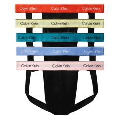 Calvin Klein Icon Cotton Stretch Pride 5 Packs Jockstrap NB4228 Black Multi Band