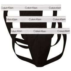 Calvin Klein Icon Cotton Stretch Jockstraps 3-Pack NB4382 Black