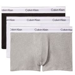 Calvin Klein Icon Cotton Stretch Trunks 3-Pack NB4392 Grey Heather/White/Black