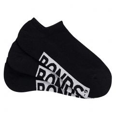 Bonds Mens Logo Cushioned No Show 3-Pack SXN73N Black