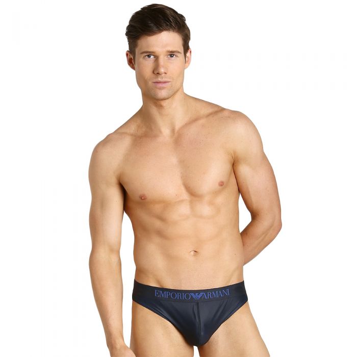 Emporio Armani Classic Microfibre Thong 111215 Marine Mens Underwear