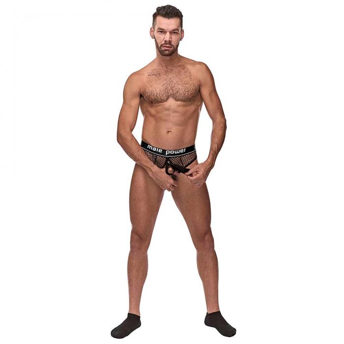 Male Power Cockpit C-Ring Thong 410-260 Black Mens Underwear