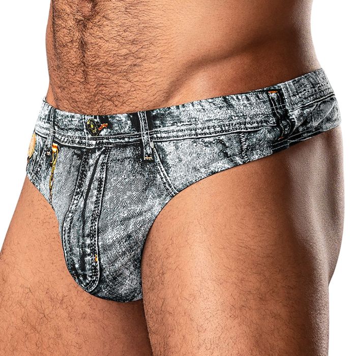 Male Power Dirty Denim Thong 440-286 Denim Mens Underwear