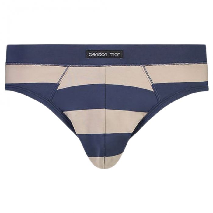 Bendon Man Rugby Stripe Brief 46-132 Riviera Stripe Mens Underwear