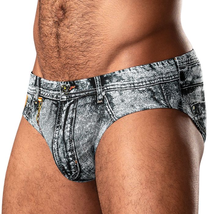 Male Power Dirty Denim Bikini 486-286 Denim Mens Underwear