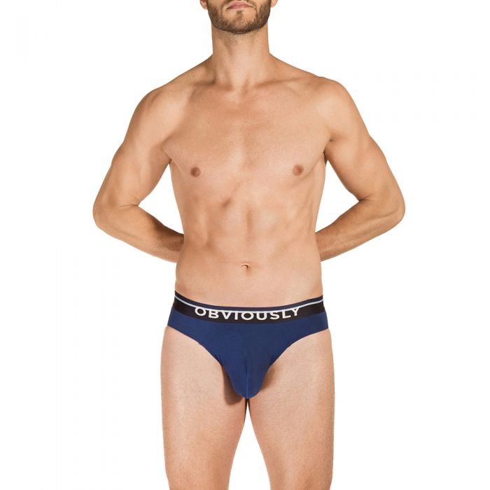 Obviously PrimeMan Brief A02 Navy Mens Underwear