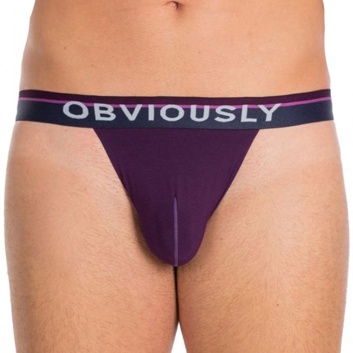 Obviously PrimeMan Thong A06 Purple Mens Underwear