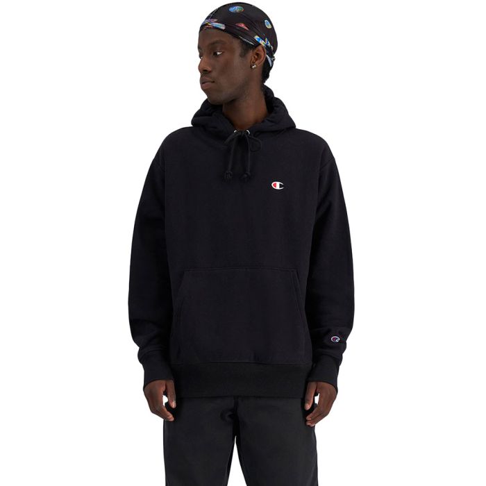 Champion Reverse Weave Hoodie A1704H Black Mens Clothing