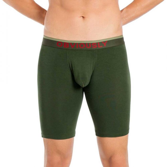 Obviously FreeMan Boxer Brief 9 Inch Leg C01 Pine Mens Underwear