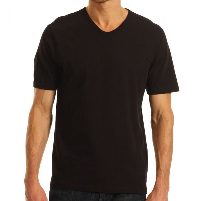 Hugo Boss Cotton Classic V Neck T Shirt 3 Pack 50236739 Black