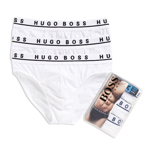 Hugo Boss Stretch Cotton 3 Pack Mini Brief 50236745 White Mens Underwear