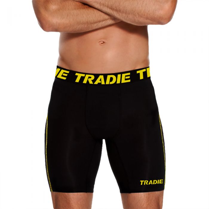 Tradie Compression Long Leg Trunk MJ1722SA Black Mens Underwear