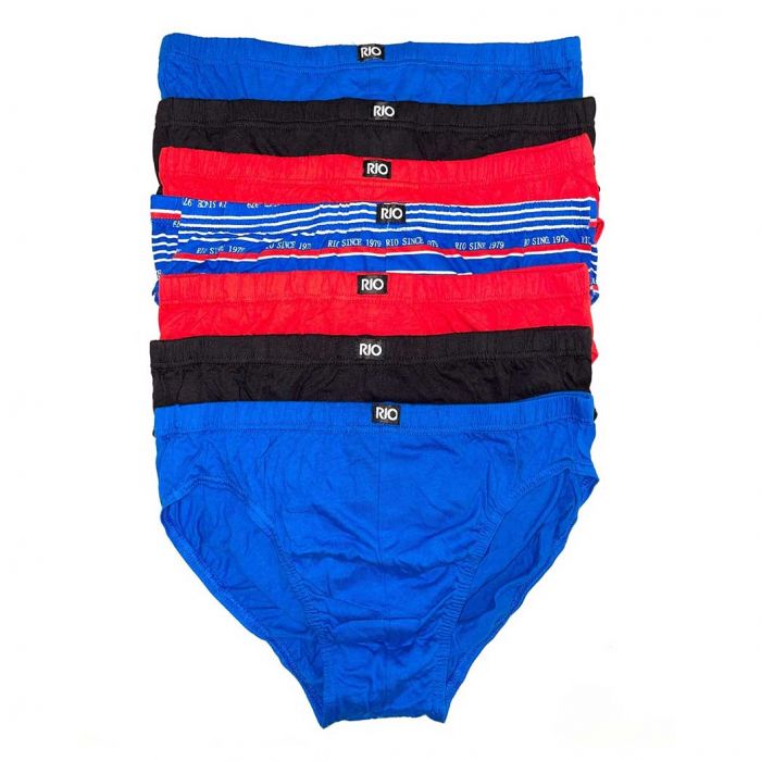 Rio Variety Hipster Brief 7-Pack MXL37W Red/Blue/Black Mens Underwear