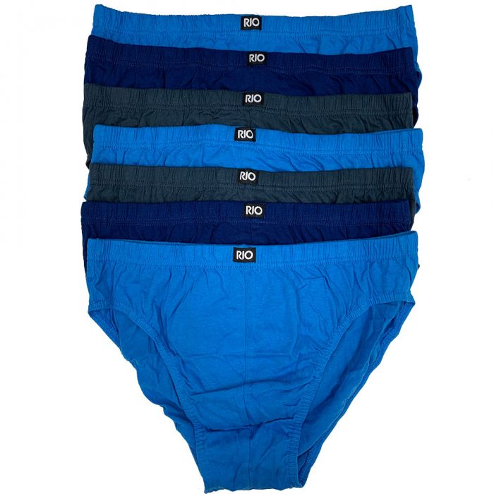 Rio Plain Hipster Brief 7-Pack MXL47W Blue/Grey Mens Underwear