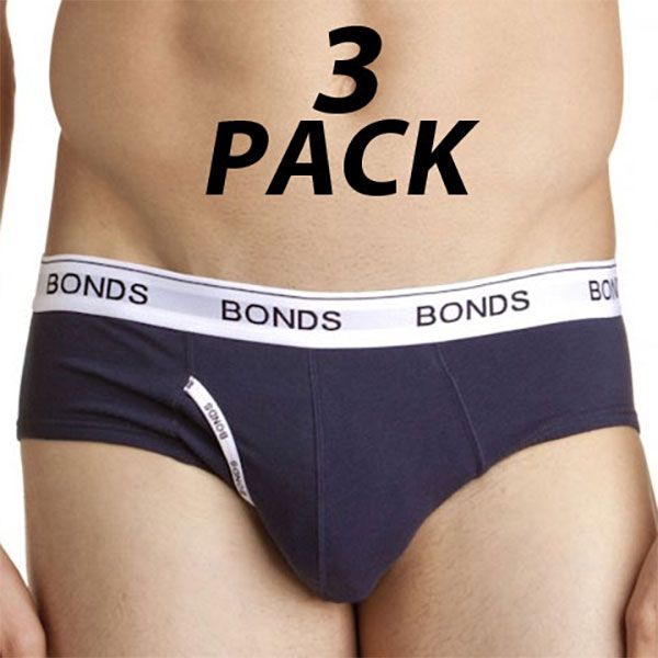 Bonds Guyfront Briefs 3 Pack MZ953A Navy Mens Underwear