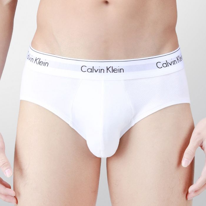 Calvin Klein Modern Cotton Stretch Hip Brief 2-Pack NB1084 White