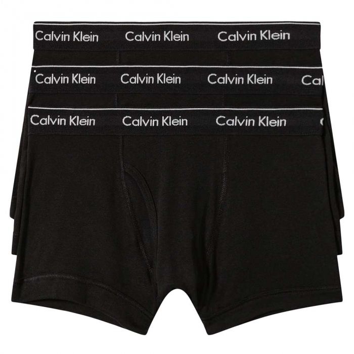Calvin Klein Cotton Classics 3 Pack Trunks NB4002 Black Mens Underwear