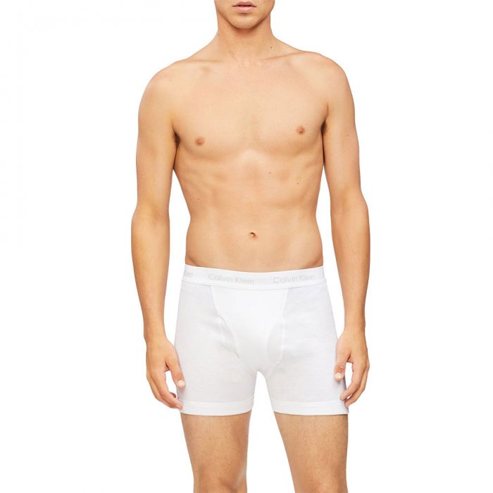 Calvin Klein Cotton Classics 3 Pack Boxer Briefs NB4003 Black/Heather  Grey/White Mens Underwear
