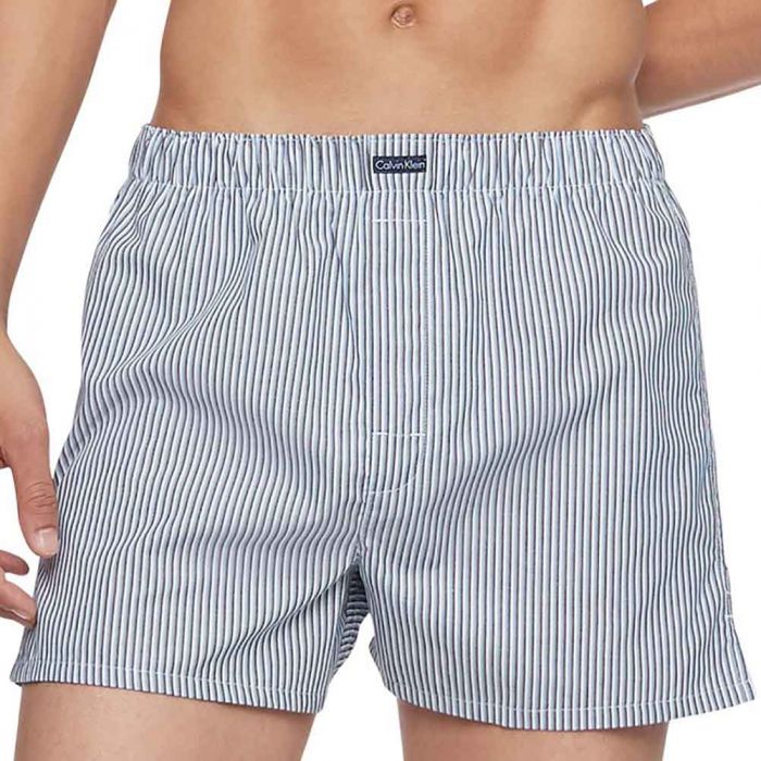 Calvin Klein Classic Cotton Woven Boxer 3 Pack NB4006 Tide/Morgan/Montague  Mens Underwear