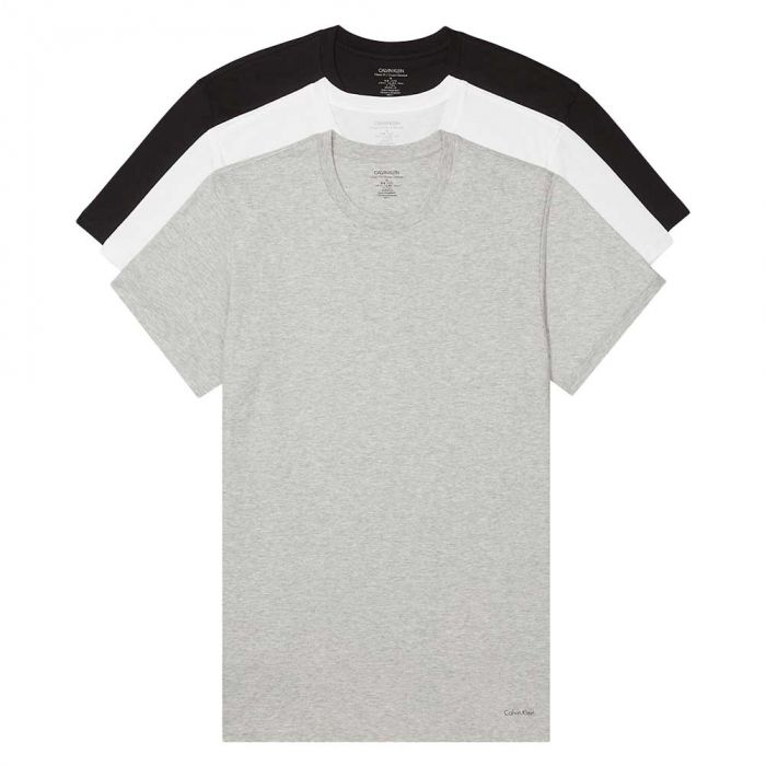 Calvin Klein Cotton Classics Fit 3 Pack NB4011 Black/White/Grey Mens T ...