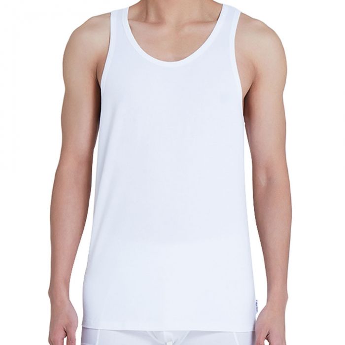 Calvin Klein Modern Cotton Tank 2-Pack NB1099 White Mens T-Shirt