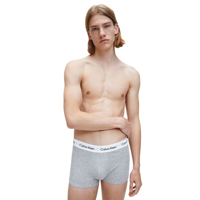 Calvin Klein Cotton Stretch Hip Trunk 3-Pack U2662 Black/Grey/White