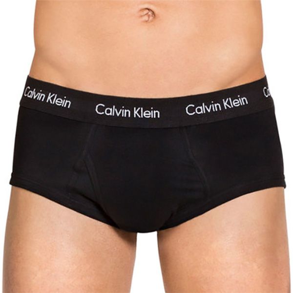 Calvin Klein 365 Cotton Fly Brief 2-Pack U5609 Black Mens Underwear