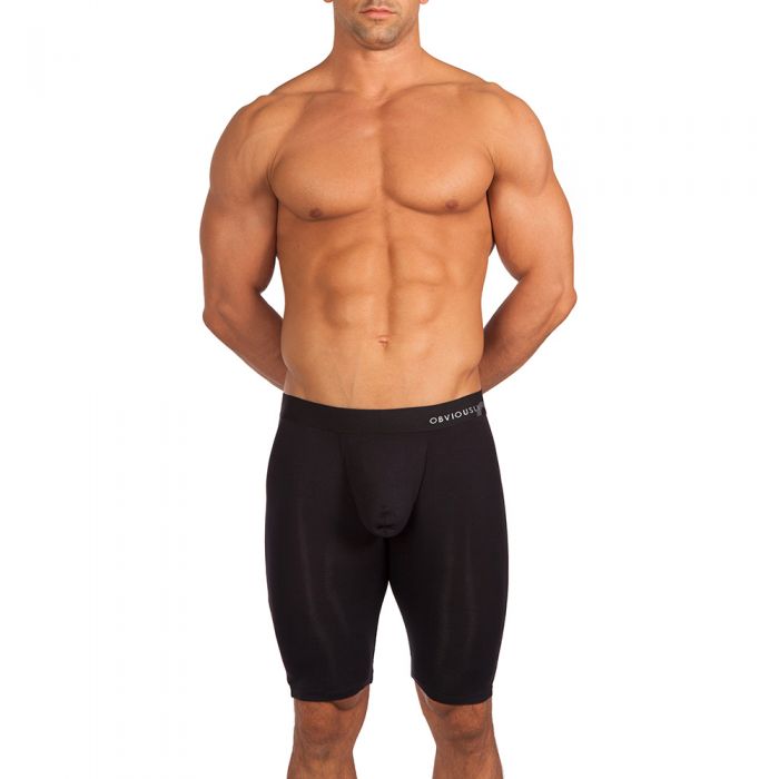 Obviously Basics AnatoMAX Boxer Brief 9 Inch Leg Y36404 Black Mens
