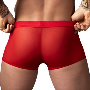 Male Power Mesh 2.0 Mini Short Trunks 145-307 Red