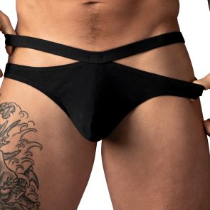 Male Power Eco Cozy Cutout Thong 237-308 Black
