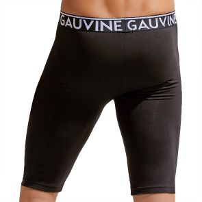 Gauvine Cotton Classic Long Boxer Brief 3016 Black