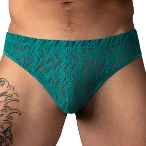 Male Power Ripple Moon Jockstrap 330-305 Teal