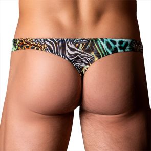 Male Power Go Wild! w/ 2 Rings Thong 439-295 Animal