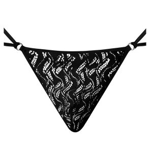 Male Power Ripple Micro V-String Thong 456-305 Black