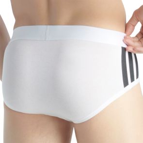 adidas Sportswear Active Flex Cotton 3 Stripes Low Rise Brief 2-Pack 4AM007 Black/White