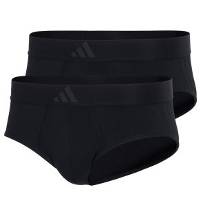 adidas Sportswear Active Flex Cotton 3 Stripes Low Rise Brief 2-Pack 4AM007 Black