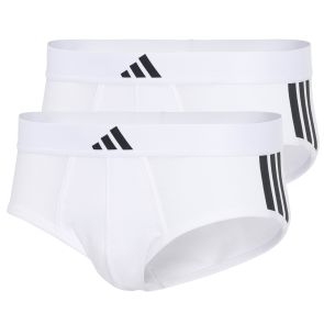 adidas Sportswear Active Flex Cotton 3 Stripes Low Rise Brief 2-Pack 4AM007 White