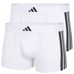 adidas Sportswear Active Flex Cotton 3 Stripes Low Rise Trunk 2-Pack 4AM008 White