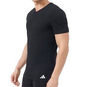 adidas Sportswear Active Core Cotton V-Neck T-Shirt 3-Pack 4AM012 Black