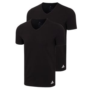 adidas Sportswear Active Flex Cotton V-Neck T-Shirt 2-Pack 4AM017 Black