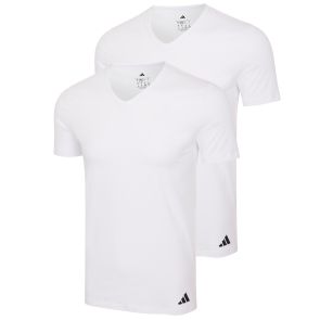 adidas Sportswear Active Flex Cotton V-Neck T-Shirt 2-Pack 4AM017 White
