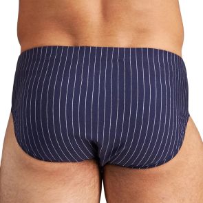 Bendon Man Cotton Stretch Mens Brief M1-565 Peacoat Pinstripe