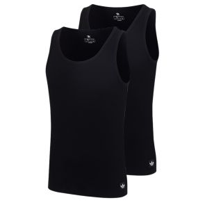adidas Originals Comfort Cotton Rib Tank Top 2-Pack 4AR008 Black