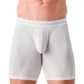 Obviously PrimeMan Boxer Brief 9 Inch Leg A01 Ivory White