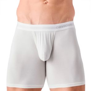 Obviously PrimeMan Boxer Brief 6 Inch Leg A09 Ivory White