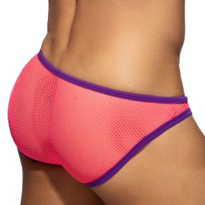Addicted Fever Mesh Bikini Brief AD1332 Neon Pink